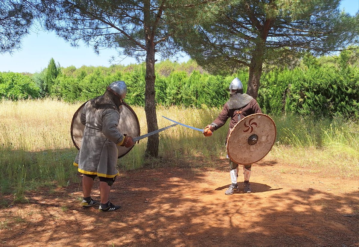 Hoy en Vestborg hemos tenido una mañana completa de entrenamiento de nuestros guerreros. #recreaciónhistórica #historicalreenactment #историческаяреконструкция #combatemedieval #medievalcombat #средневековыйбой #vikingos #vikings #викинги
