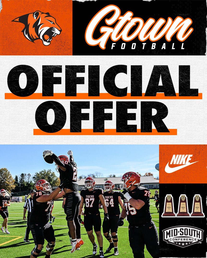 ZachJordan2026's tweet image. After a great day at camp I am blessed to receive my 3rd official offer from the head coach at @Gtown_Football! @FantNacarius @CoachEllettFB @CoachDamGC @PurplesFootball