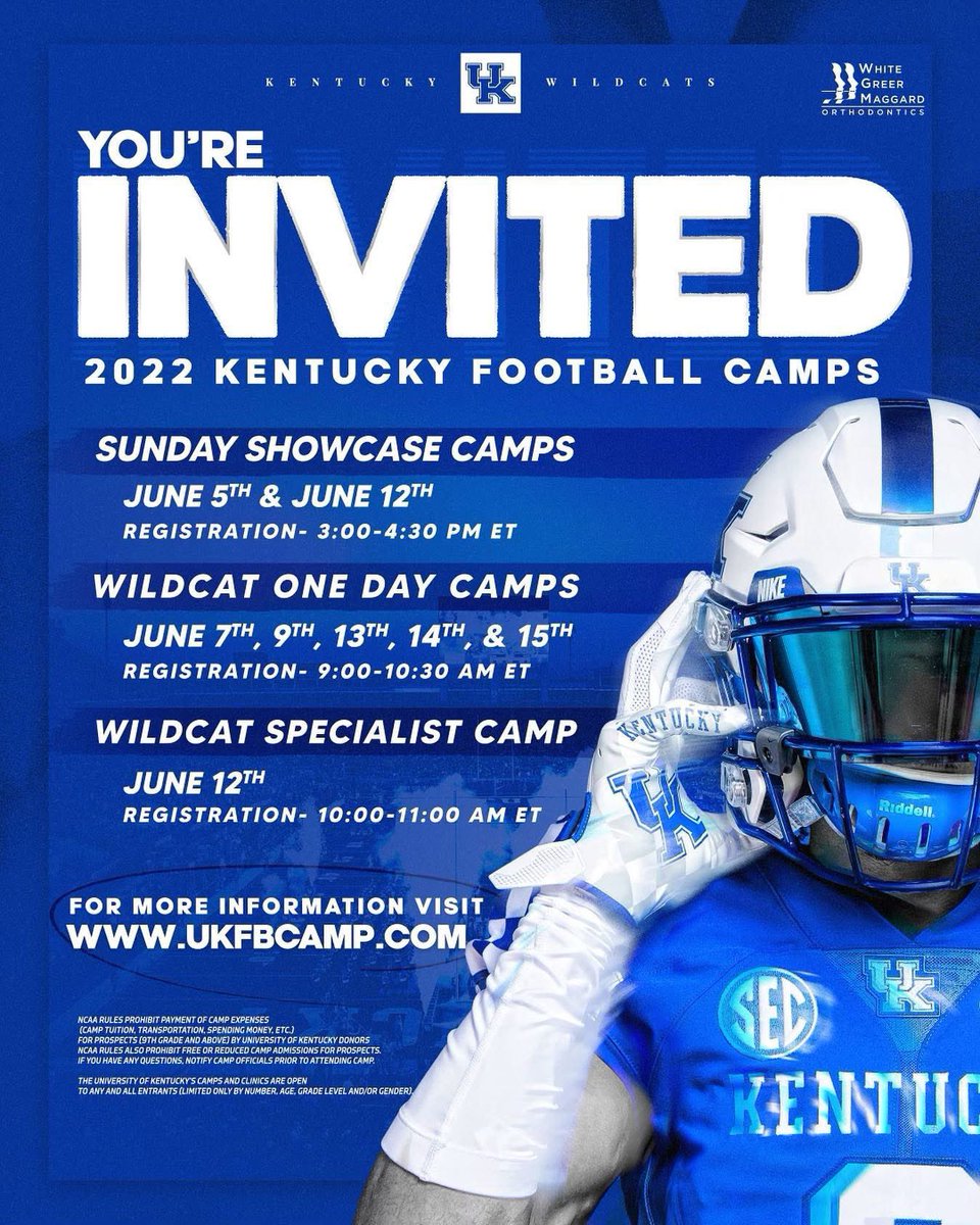 Liam Deering (@liamdeering_33) on Twitter photo Can’t wait to be at the <a href="/UKFootball/">Kentucky Football</a> camp tomorrow! Excited to see the coaching staff and campus! <a href="/CoachDerekShay/">Derek Shay</a> #CollegeFootball #Kentucky #recruitme Can’t wait to be at the <a href="/UKFootball/">Kentucky Football</a> camp tomorrow! Excited to see the coaching staff and campus! <a href="/CoachDerekShay/">Derek Shay</a> #CollegeFootball #Kentucky #recruitme