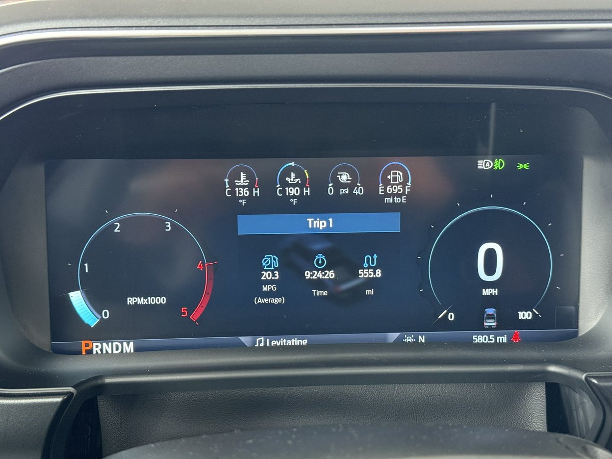 Fist fuel stop of the trip at Buc-ee’s in Birmingham

Over 550mi with plenty remaining. Averaging just over 20 mpg 😳