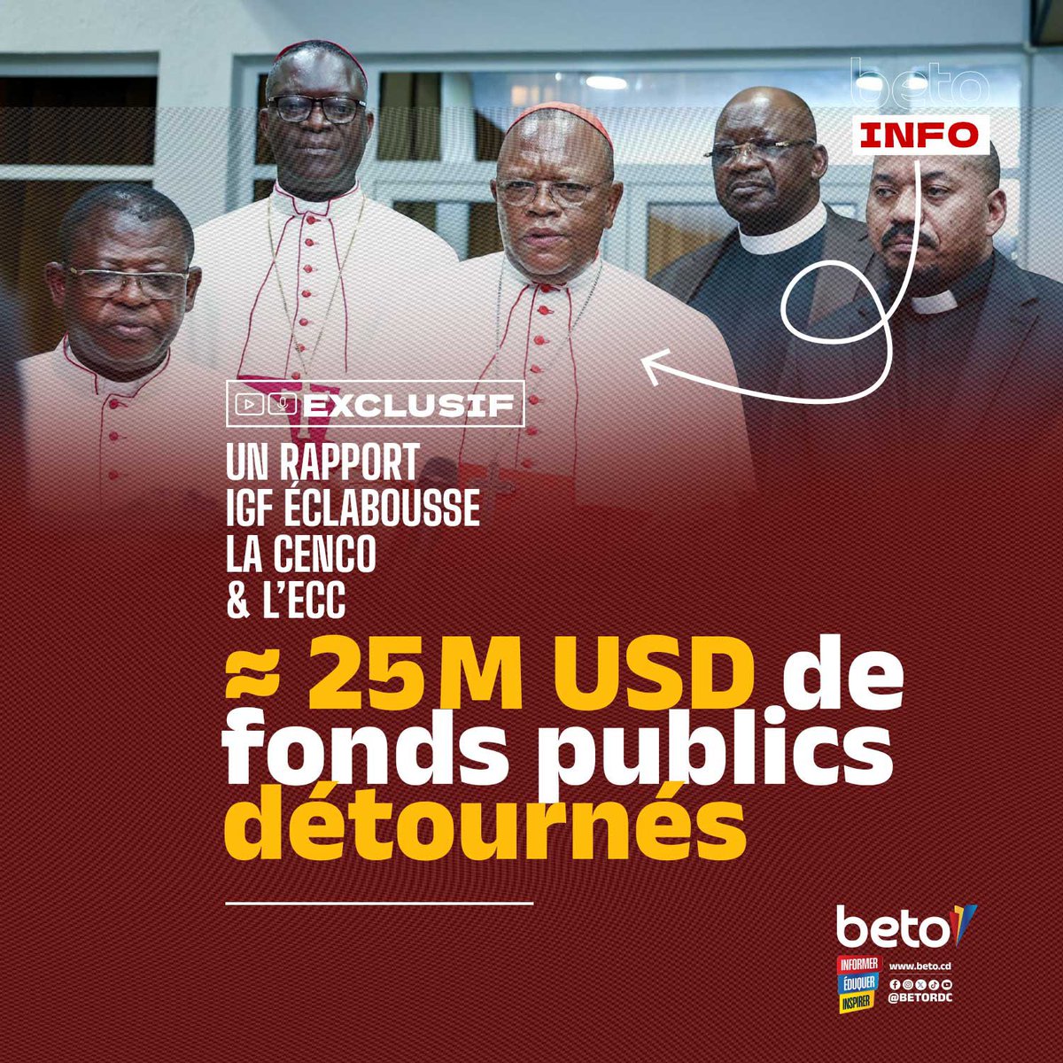 Ces évêques de la <a href="/CENCO__RDC/">CENCO RDC</a> sont des voleurs qualifiés qui se cachent derrière l’œuvre de Dieu.

 Quelle honte !