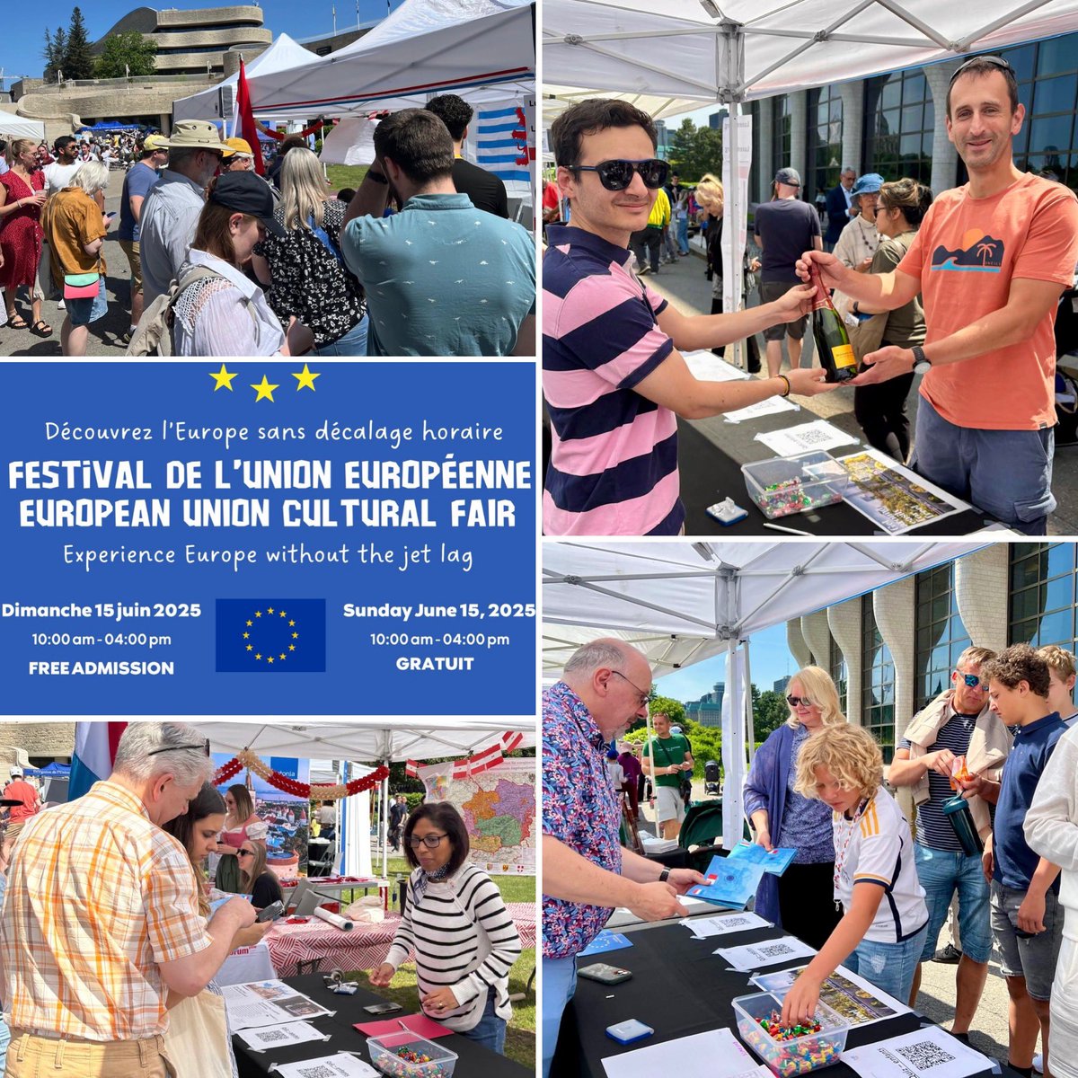 .<a href="/LUinOttawa/">LUinOttawa</a> joins today for the first time all Member States at the #EU Cultural Fair 🇱🇺🇪🇺at the History Museum in <a href="/ville_gatineau/">Ville de Gatineau</a> <a href="/CanMusHistory/">Museum of History</a> with a #Luxembourg Stand 🇨🇦🇱🇺🇪🇺Grand succès et présence pour se renseigner avec qq bouteilles gagnées en participant au 🇱🇺Quiz 🏆