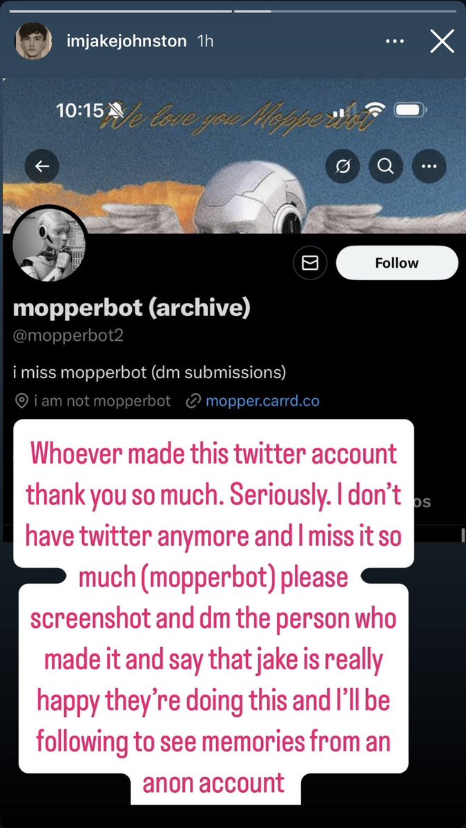 mopperbot2's tweet image. we love you jake johnston ❤️