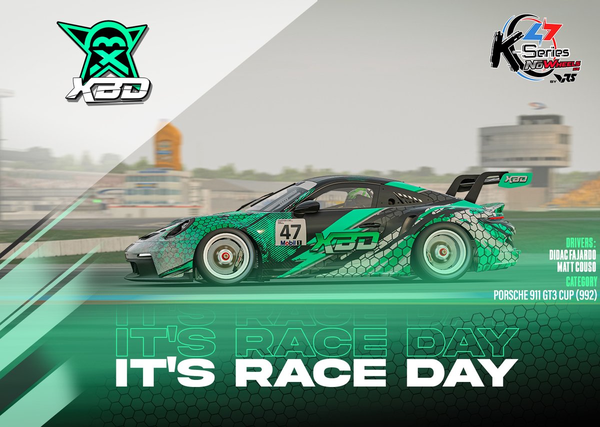 XBD RACING MOTORSPORT (@xbdracing) on Twitter photo 📅 Penúltima carrera de la #Kseries de <a href="/ktd_competicion/">KTD Competición</a> con el Porsche Cup.
Desde el mítico circuito de Daytona tendremos a 👇
👤 <a href="/DidacFp00/">Didac Fajardo</a>
👤 <a href="/MattCouso94/">Mateo Couso</a>
Podréis seguir el evento desde las 21:50 en el canal oficial de la organización 👇
twitch.tv/k_series_byktd
#GoXBD 📅 Penúltima carrera de la #Kseries de <a href="/ktd_competicion/">KTD Competición</a> con el Porsche Cup.
Desde el mítico circuito de Daytona tendremos a 👇
👤 <a href="/DidacFp00/">Didac Fajardo</a>
👤 <a href="/MattCouso94/">Mateo Couso</a>
Podréis seguir el evento desde las 21:50 en el canal oficial de la organización 👇
twitch.tv/k_series_byktd
#GoXBD