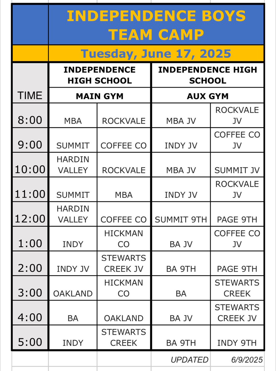 Kobi Jackson (@kobijackson2027) on Twitter photo Here is my game schedule for Monday and Tuesday at Indy. We play at 1 and 4 Monday and 15 Tuesday! #indymade <a href="/wcsIHSbball/">Independence Basketball</a> Here is my game schedule for Monday and Tuesday at Indy. We play at 1 and 4 Monday and 15 Tuesday! #indymade <a href="/wcsIHSbball/">Independence Basketball</a>
