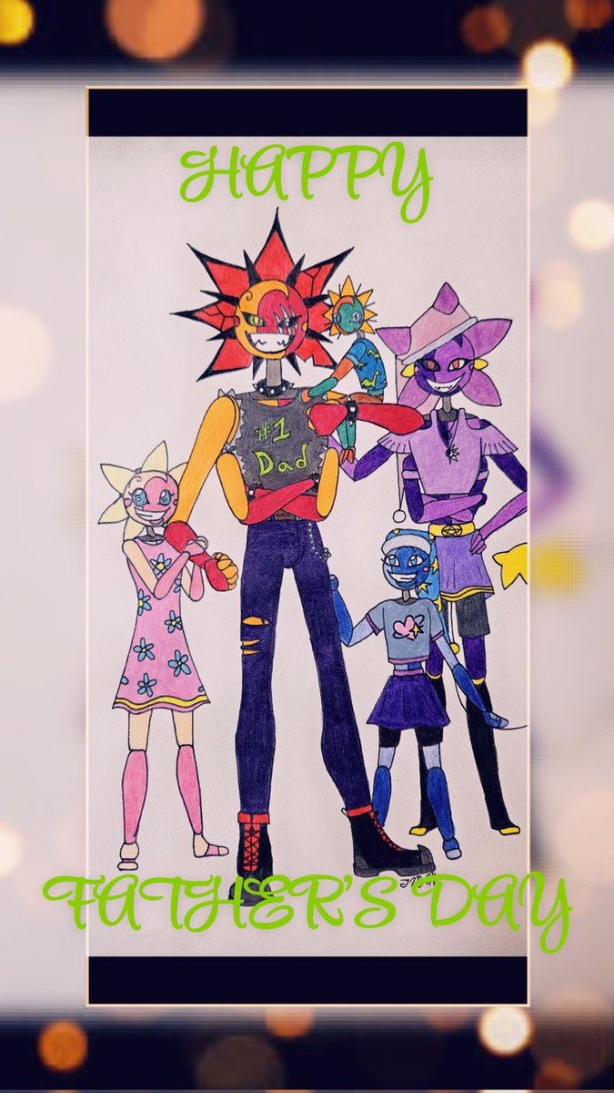 MillerTahra's tweet photo. Happy Father's Day to my hubby! As a gift to my husband, I drew him and our children as our animatronic OC's. Have a happy day everyone!

#fnaf #fnaffanart #fnafsecuritybreach #FathersDay2025 #tsams #fnafeclipse https://t.co/pCoogB3YSL