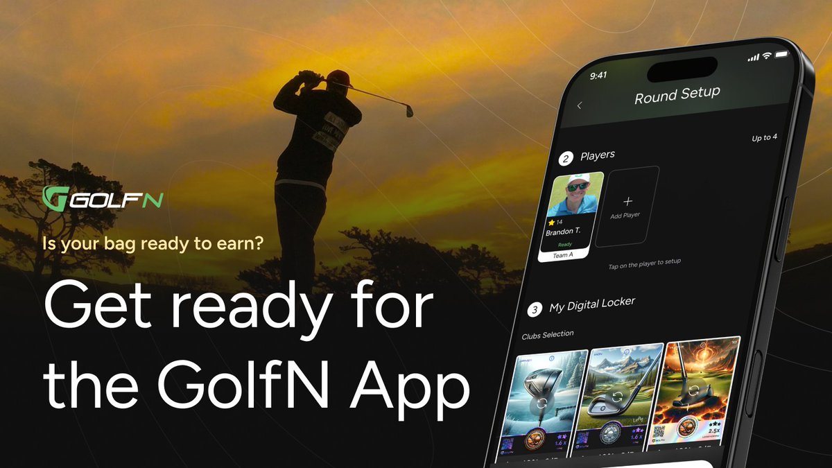 HuongTT76's tweet photo. Clubs? ✅
Team? ✅
Digital locker? ✅
The only thing missing: you getting paid to play.
Get ready for the GolfN App @GolfNApp. 💸⛳
#GolfN #EarnWithGolf #TeeItUp https://t.co/dBCAZ0CHo8