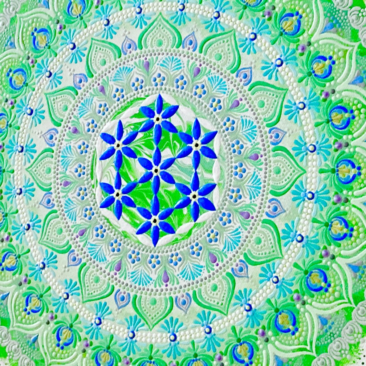 dotmandala_h's tweet photo. ドットマンダラは
基本の書き方を知れば
ご自身の創作のツールの一部としても

自由自在に活用できます。

こちらはリターンにもありますが、

Awesome City Clubさんの
「勿応」という曲に感銘を受け、

聴いて浮かんできた
イメージ、景色を
ドットマンダラで表現しました。 https://t.co/k2RTC8ErSu