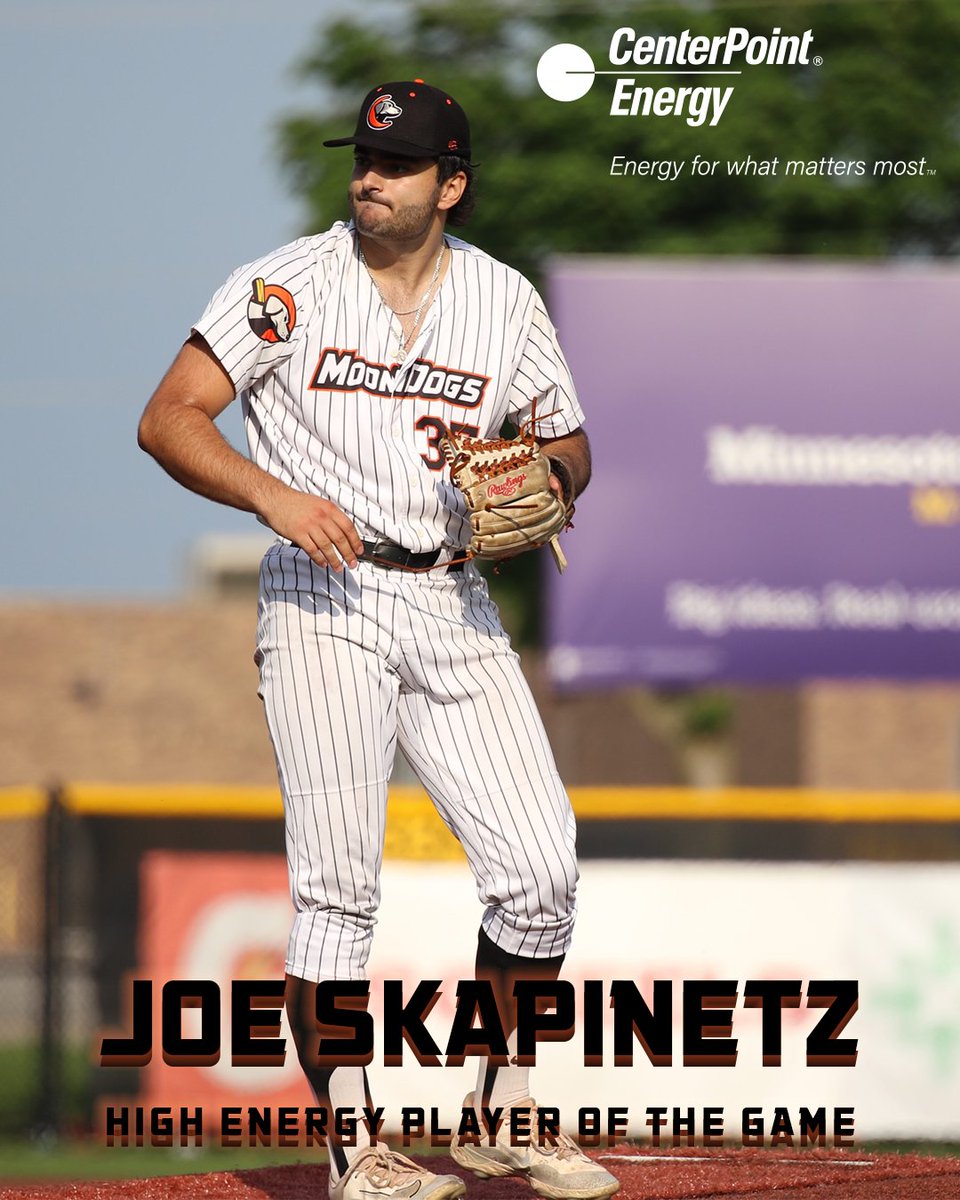 MankatoMoonDogs's tweet photo. Joe Skapinetz (@jskap35) was your CenterPoint Energy (@CenterPoint) Player of the Game!

#GoDogs https://t.co/SiFwRGJnzS