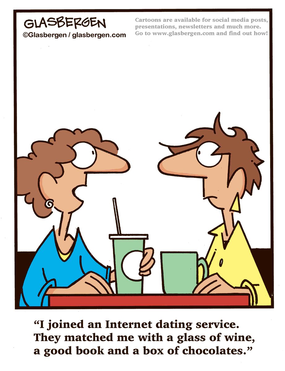 RGlasbergen's tweet image. Cartoons are available for social media posts, presentations, newsletters and much more. Go to glasbergen.com and find out how!
#onlinedatingfail #onlinedatingsites #loveyourselffirst #datinglife #matchmaker #cartoonoftheday #CopyrightedContent #newcartoon