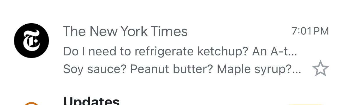 With all that is going on on in the world it’s relieving  to see that this is only <a href="/nytimes/">The New York Times</a> email notification I received this evening