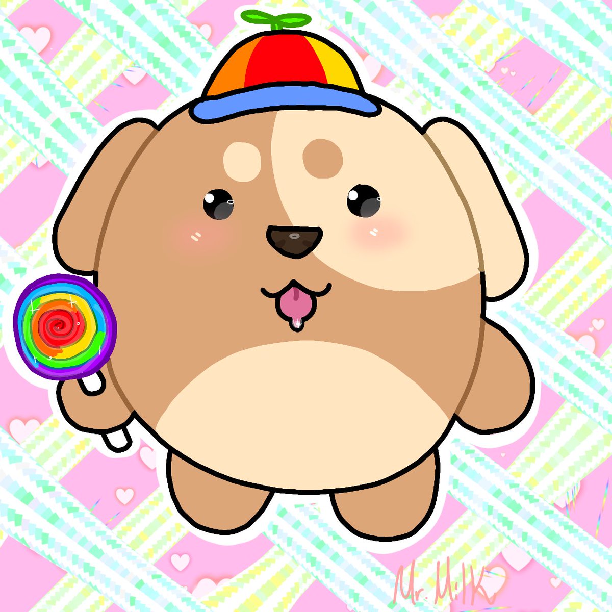 MrMilkyWiggles's tweet image. I doodled this silly feller the other day. He's literally me. 🍭🐶