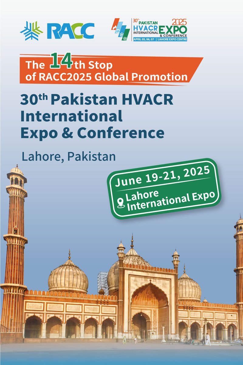 RaccExpo's tweet photo. RACC Publicity Committee has arrived in Pakistan🇵🇰🇵🇰
Invite on-site exhibitors & buyers to join RACC2025
Official Website: https://t.co/xKIqj8m0zn
#hvac #exhibition #raccexhibition #globalpromotion https://t.co/CwSxZvgeEj