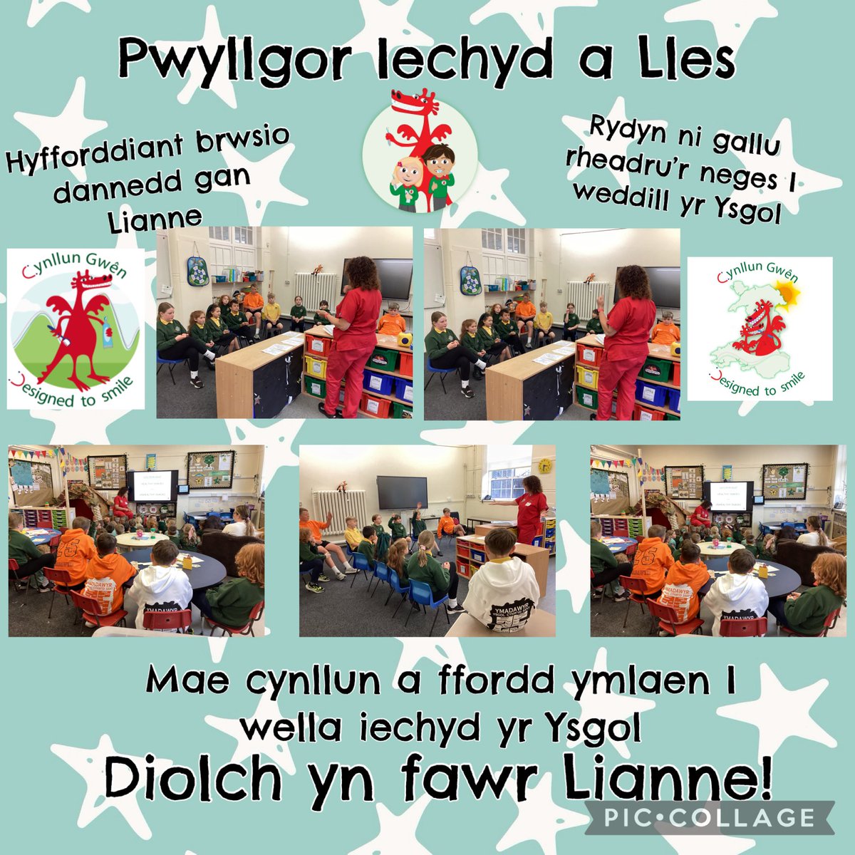 Diolch yn fawr I Lianne o Gynllun gwên am hyfforddi ni. Rydyn ni mynd I rannu’r neges gyda gweddill yr ysgol.

Thank you to Lianne from <a href="/D2SWales/">Designed to Smile Wales</a> for training us. We can now share the message with the rest of the school.

<a href="/ysgolcynwydsant/">Ysgol Cynwyd Sant</a> 
<a href="/YsgolionIachCTM/">Ysgolion Iach Cwm Taf Morgannwg</a> 
#IechydaLlesYCS