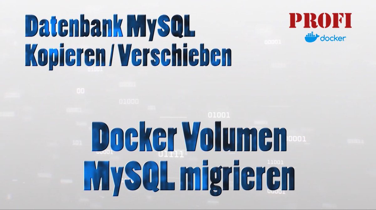 MichaelKlissner's tweet photo. https://t.co/6L5eYTY7Af

🇩🇪 MySQL Datenbank umziehen migrieren
🇬🇧 Migrate MySQL database

#Docker #DockerVolume #MountPoint #DockerMountPoint #Volume #DockerDaten #MySQL  #MySQLmigrieren #MySQLumziehen #MySQLdatenbank #DockerDataTransfer #MySQL #MySQLMigrate #MySQLDatabase https://t.co/hWa3GeOouY