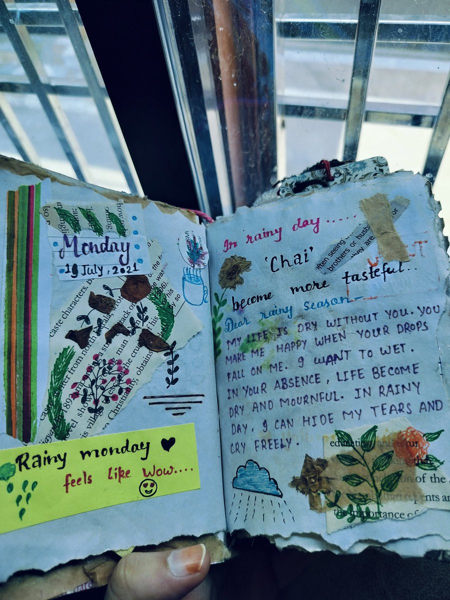 skshy12's tweet photo. Throwback to a rainy Monday – 19 July, 2021
Chai, paper, and a downpour... the perfect mix for heartfelt journaling ☕🌧️
Old pages, timeless feelings 💙
#ThrowbackJournal #RainyDayThoughts #ArtJournal #ChaiAndRain #VintageVibes #CreativeJournal #HandmadePages #ArtFromThePast https://t.co/rUy5sWpEcX