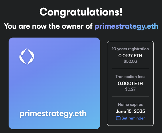 Hey you never know.

$PRIME