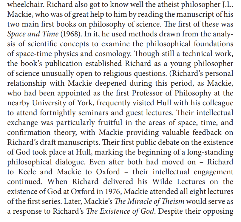 analyticatheism's tweet image. I do find it endearing that both Richard Swinburne and J.L. Mackie, despite being the respective titans of analytic theism and atheist philosophy, had such a deep and enduring friendship where they supported and engaged with each other during their careers at many points.