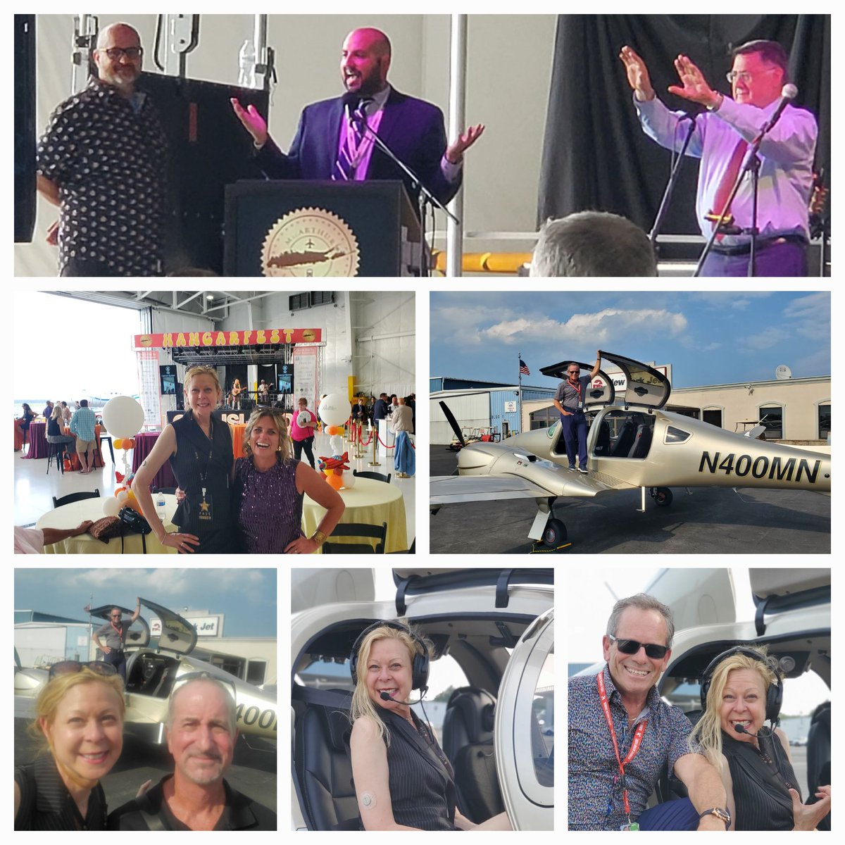 #Hangerfest2025 hosted by the #MacArthurBusinessAlliance with live music, food, local vendors, lots of networking YAY and at my friends hanger with his plane @Hangarfest2025 bumped into so many friends 😁 I was a picture slacker, there was so much going on