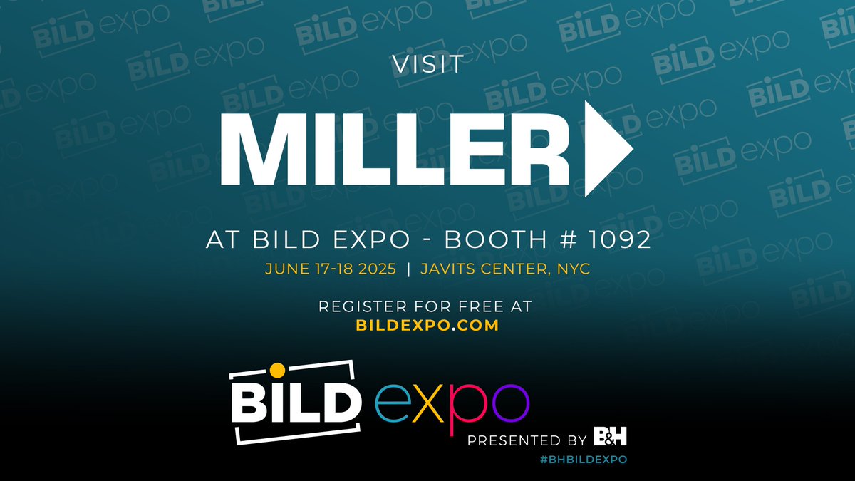 Come explore our latest innovations in camera support—including the industry-trusted CXV and AiRVPlus systems.
Whether you're a solo shooter, DP, or part of a full crew, drop by the Miller booth for hands-on demos, expert advice, and a closer look at what sets our gear apart.