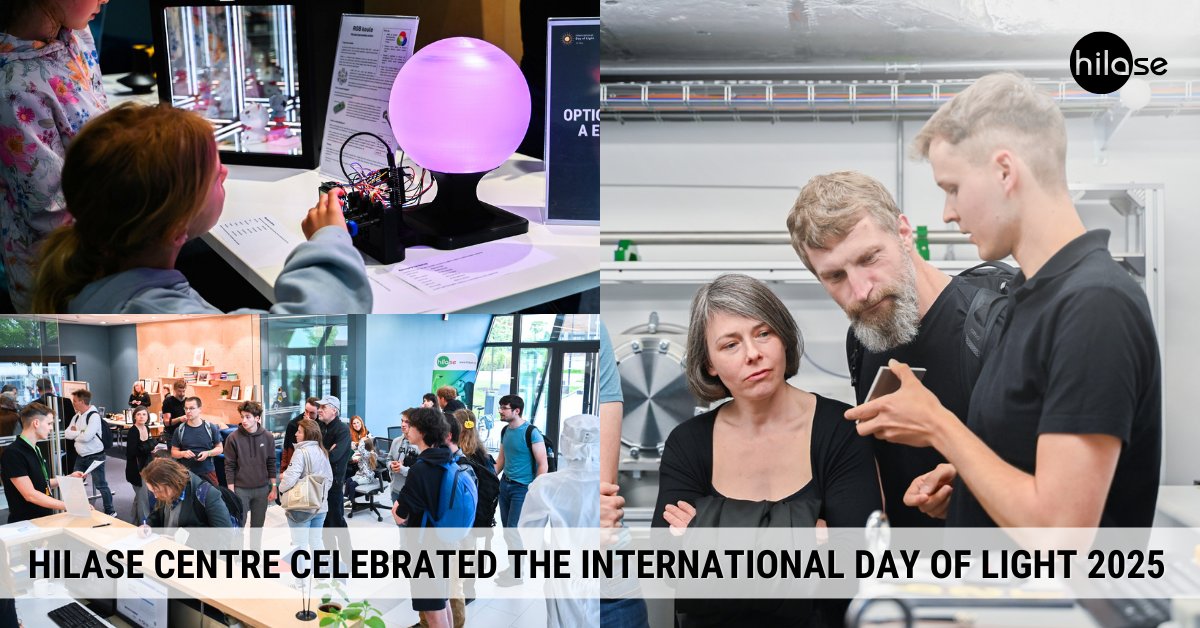 HighPowerLaser's tweet image. HiLASE:HiLASE Centre Celebrated the International Day of Light 2025. 

HiLASE Centre celebrated the International Day of Light by welcoming visitors to explore labs, attend a new lecture, and create holograms. hilase.cz/en/internation…