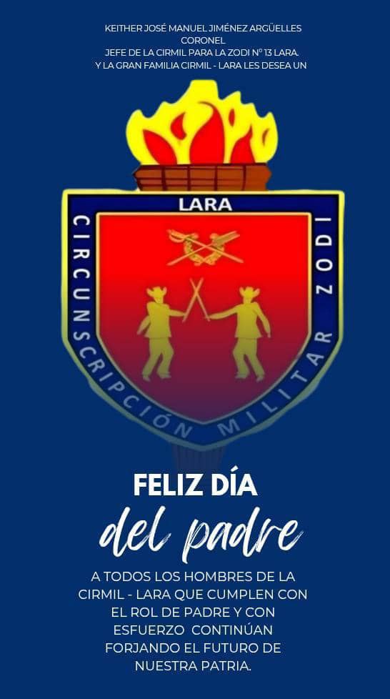 Crislay410609's tweet photo. Desde la CIRMIL Lara! Felicitamos a todos los combatientes en su día! Felíz Día del Padre! Triunfar!  Mi Vida por la #Patria #ConElMazoDando #ConChávezVictoriaYPaz @AlistamientFAN1 @alistamientfanb @lara_zodi_13 #FANB SOMOS @08Cirmillara https://t.co/HXWzSM6i7C