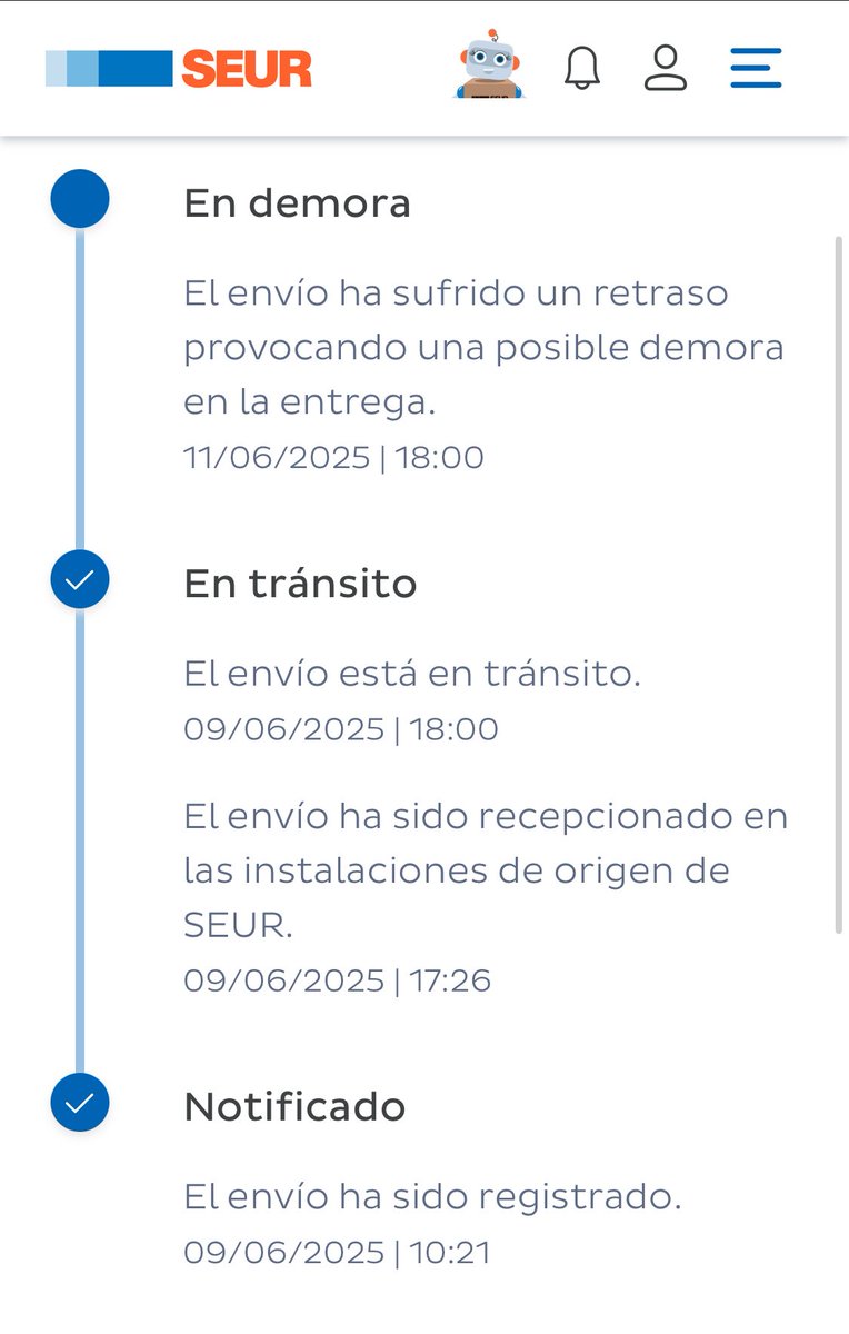 Victor_Toyos's tweet photo. @SEUR_responde una semana así y sin tener noticias o soluciones. Podéis hacer algo, por favor? https://t.co/H12QpOjJrX