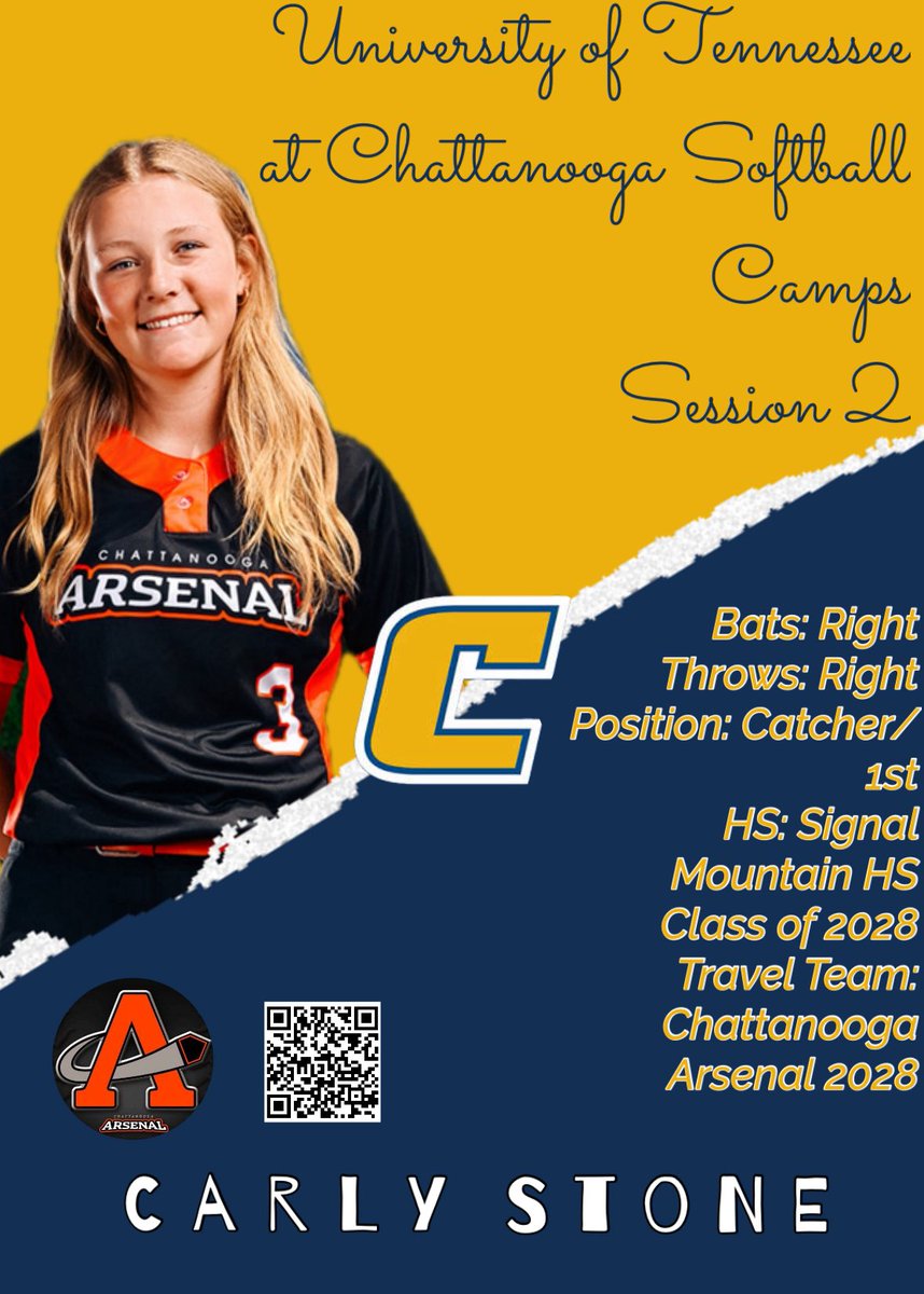 Carly2028stone's tweet photo. So excited to sharpen my skills and dial in the details while learning from amazing coaches! #UTCsoftball #utc https://t.co/iBPonrcjFo