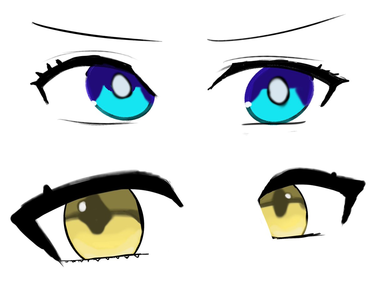Rekiincdraws's tweet photo. I've been practicing eyes and still more to come.  I want to draw eyes of all my favorites.  I wonder if they are recognizable who they are (I mean bae is pretty clear at least). https://t.co/EjFHkMfcx2