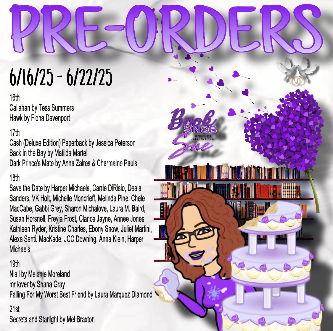 Book Snob Sue (@booksnobsue) on Twitter photo 📚PRE-ORDERS📚 #ad
Tess Summers
<a href="/AuthorFionaD/">Fiona Davenport</a>
<a href="/JessicaPAuthor/">Jessica Peterson</a>
Matilda Martel
<a href="/AnnaZaires/">Anna Zaires</a> & <a href="/CharmainePauls/">Charmaine Pauls</a>
<a href="/LauraMBaird/">Laura M. Baird - Author</a>
<a href="/MorelandMelanie/">Melanie Moreland</a>
<a href="/ShanaGray_/">Shana Gray - Author 🇨🇦</a>
<a href="/LauraMDAuthor/">Laura Marquez Diamond</a>
Mel Braxton
All LINKS
facebook.com/share/p/1FXXms… 📚PRE-ORDERS📚 #ad
Tess Summers
<a href="/AuthorFionaD/">Fiona Davenport</a>
<a href="/JessicaPAuthor/">Jessica Peterson</a>
Matilda Martel
<a href="/AnnaZaires/">Anna Zaires</a> & <a href="/CharmainePauls/">Charmaine Pauls</a>
<a href="/LauraMBaird/">Laura M. Baird - Author</a>
<a href="/MorelandMelanie/">Melanie Moreland</a>
<a href="/ShanaGray_/">Shana Gray - Author 🇨🇦</a>
<a href="/LauraMDAuthor/">Laura Marquez Diamond</a>
Mel Braxton
All LINKS
facebook.com/share/p/1FXXms…