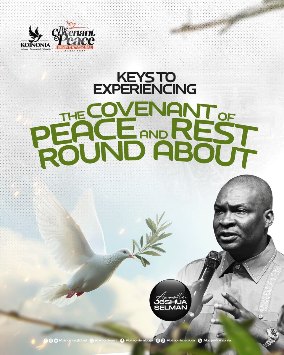koinoniaeni's tweet photo. #ApostleJoshuaSelman 
#TheCovenantOfPeace
#ThePathToRestRoundabout
#KoinoniaAbuja
#KoinoniaGlobal https://t.co/I3EcJEhGGd