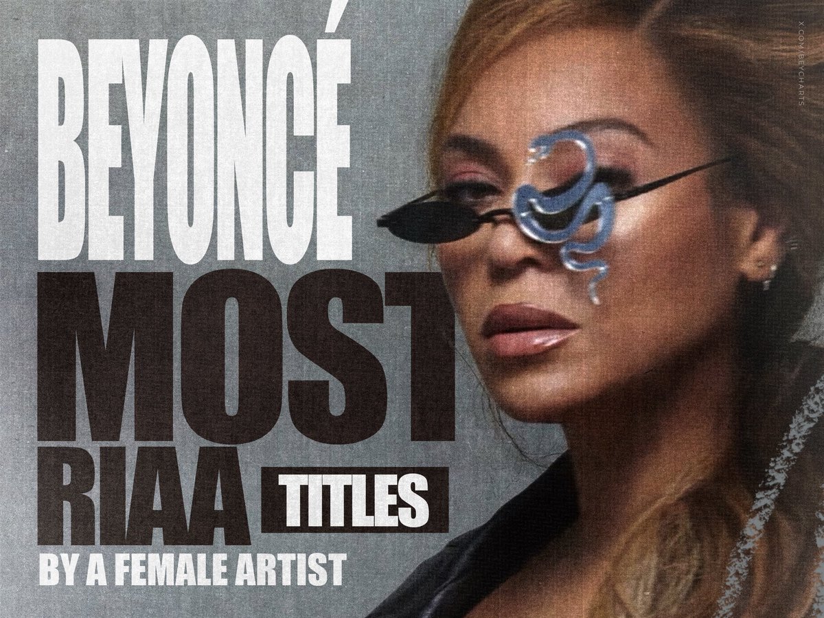 Beyoncé is the female artist with the most RIAA-certified titles in history.