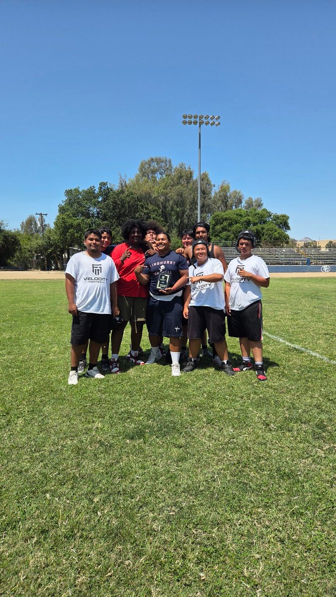 <a href="/F1VelocityFB/">Velocity</a> football camp 2025 year 3. The boys had a rough day 1 but came back the next 2 days. Claiming Trench Wars Championship  and  Team of the Camp. Thank you <a href="/SutterFootball/">𝕊𝕦𝕥𝕥𝕖𝕣 𝔽𝕠𝕠𝕥𝕓𝕒𝕝𝕝</a> for graciously hosting. #wenotme #earnednotgiven #goblazers