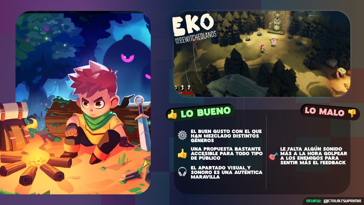 2⃣1⃣  🔥 Eko and the Bewitched Lands de <a href="/Juaninside_/">Juan ✨ Eko and the bewitched lands.</a> 

Toda una sorpresa iniciar esta demo y encontrarme un juego que mezcla tantos géneros. ARPG, roguelike, puzles... todo con unos entornos muy llamativos y bien diseñados. Cada avance sorprende, siendo cada run diferente.