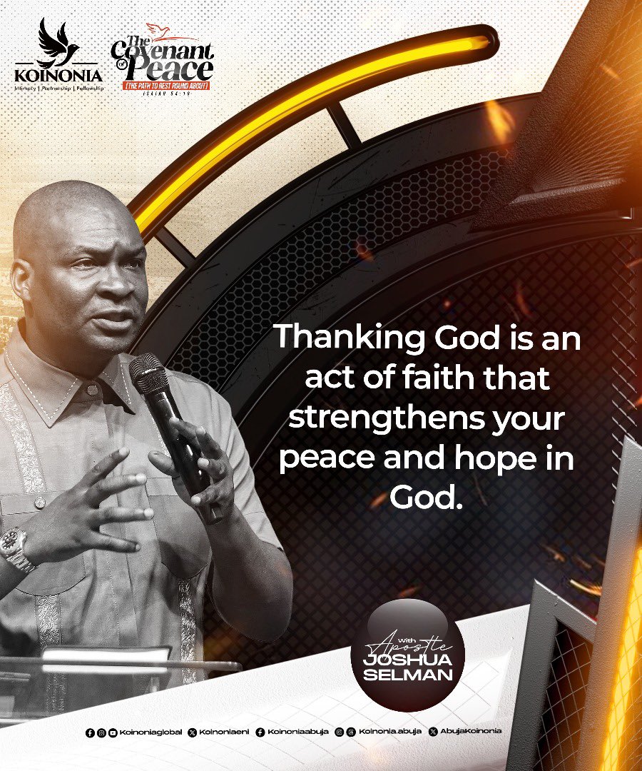 koinoniaeni's tweet photo. #ApostleJoshuaSelman 
#TheCovenantOfPeace
#ThePathToRestRoundabout
#KoinoniaAbuja
#KoinoniaGlobal https://t.co/crNteAU6IW