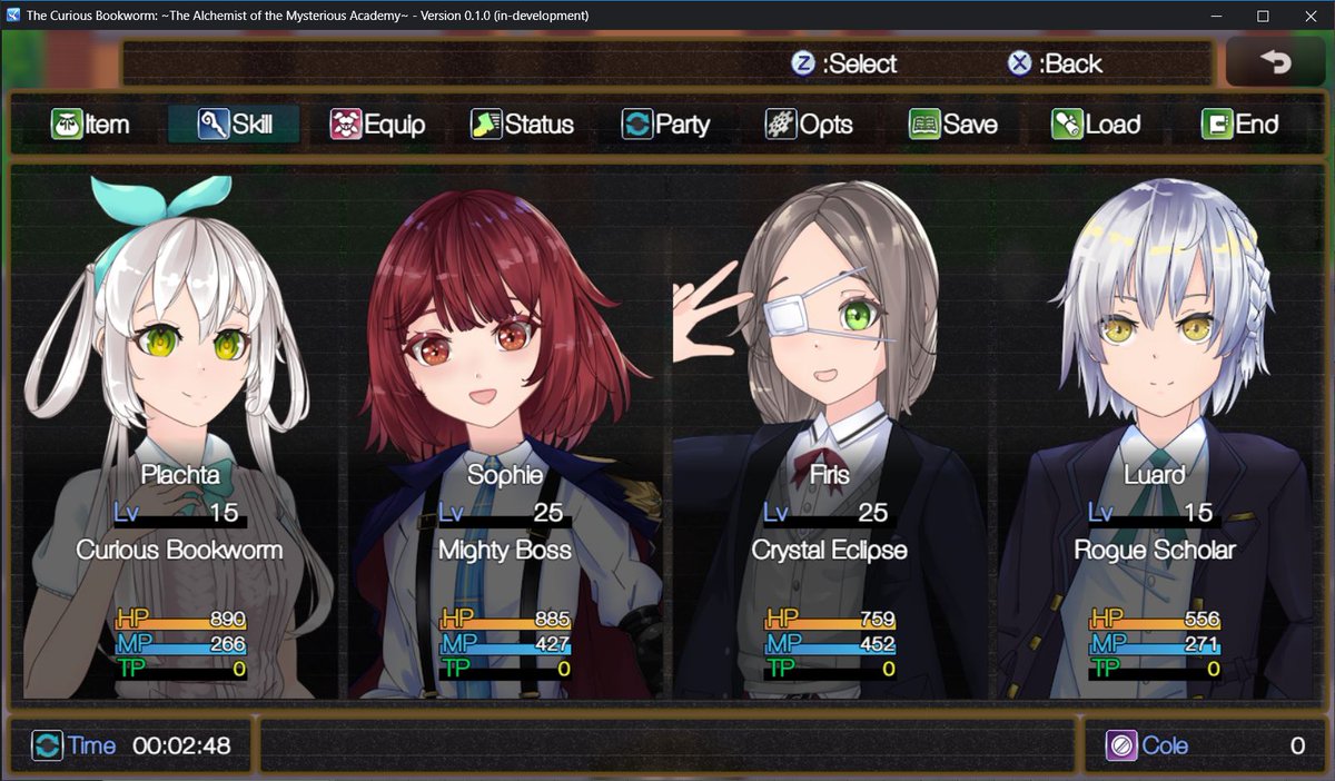 kel_barrel's tweet photo. I've created a dressing room for my Atelier fan game - Curious Bookworm!   Characters will have 3~6 costumes; when selected, portraits will be updated.  #CuriousBookworm #レスレリ #atelierseries #atelier #Plachta #プラフタ #Sophie #ソフィー #Firis #フィリス #FanGame #rpgmaker https://t.co/97p9Bzdz3z