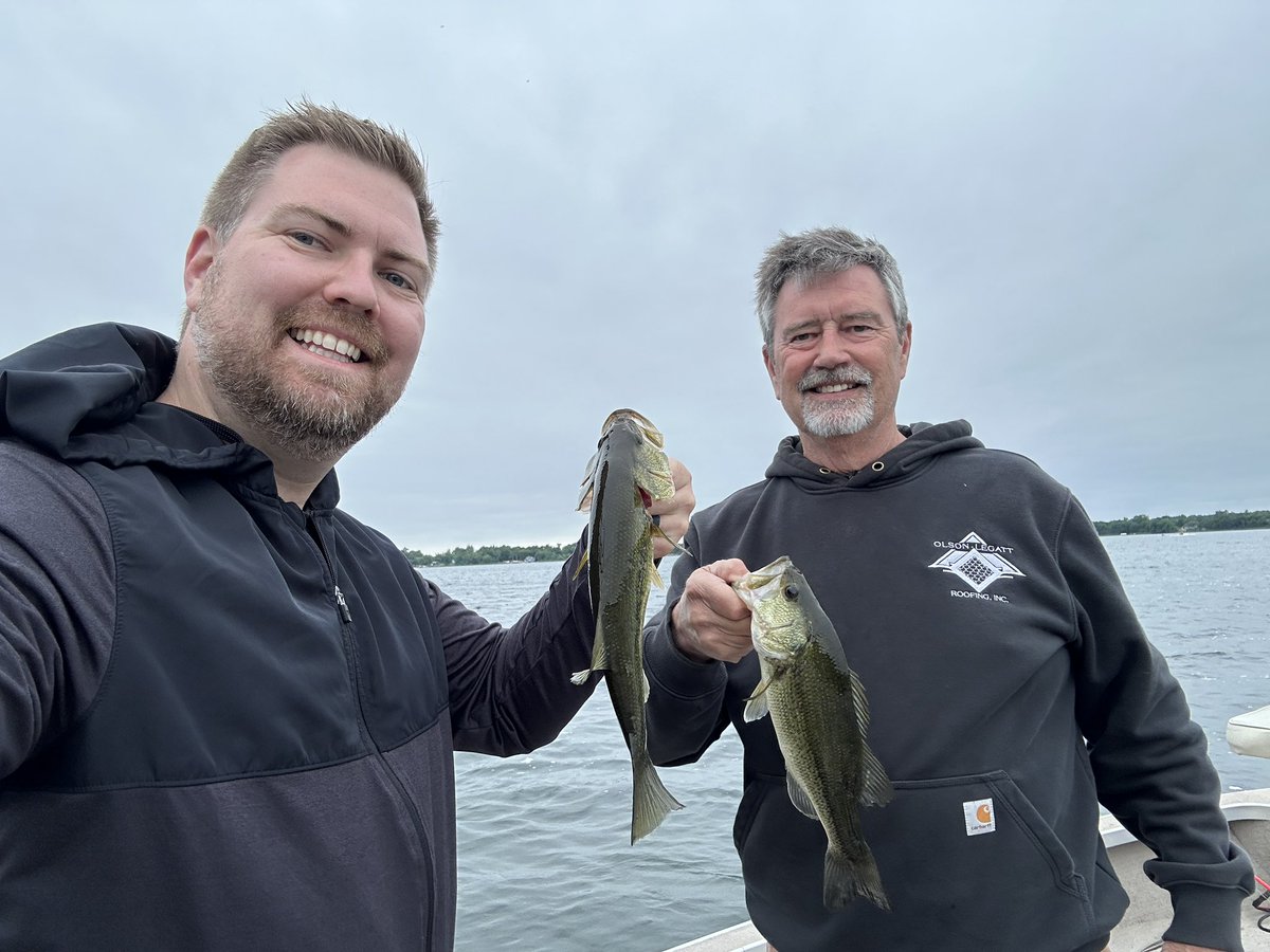 therealTOlson's tweet image. Father’s Day fishing with my dad. He caught 10 and I caught 10.