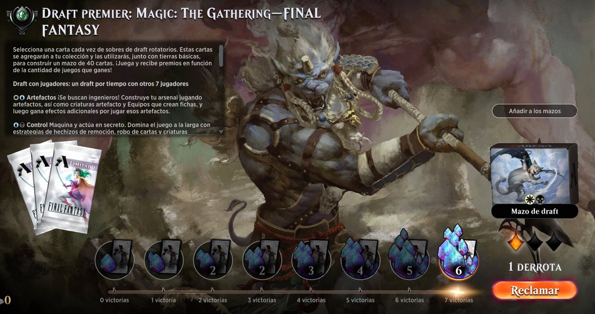 🏆7-1 Primer draft de #FinalFantasy en @mtgarena.

Juntar Gaeligatos + Equipos/bicho = Easy draft

<a href="/limiteddecks/">Limited Decklists 🏆</a> <a href="/RebellionMTG/">Rebellion MTG</a> #MTGFinalFantasy 
#draftearmola #MTG
