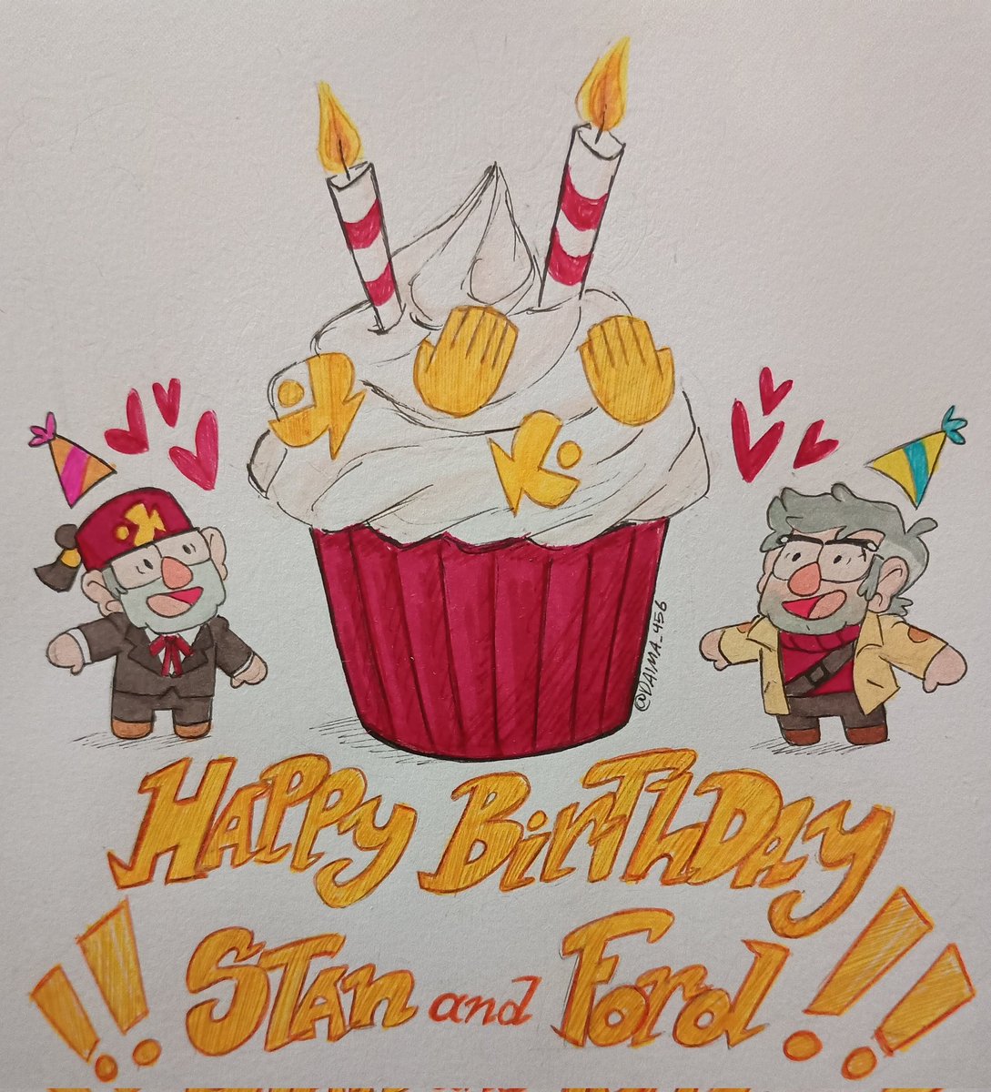 DAIMA_456's tweet photo. HAPPY BIRTHDAY TO STAN AND FORD!!!!!🥳🥳🎉🎉🎂🎂🎂
#stanleypines #stanfordpines #GravityFalls https://t.co/ILYBP7blTH