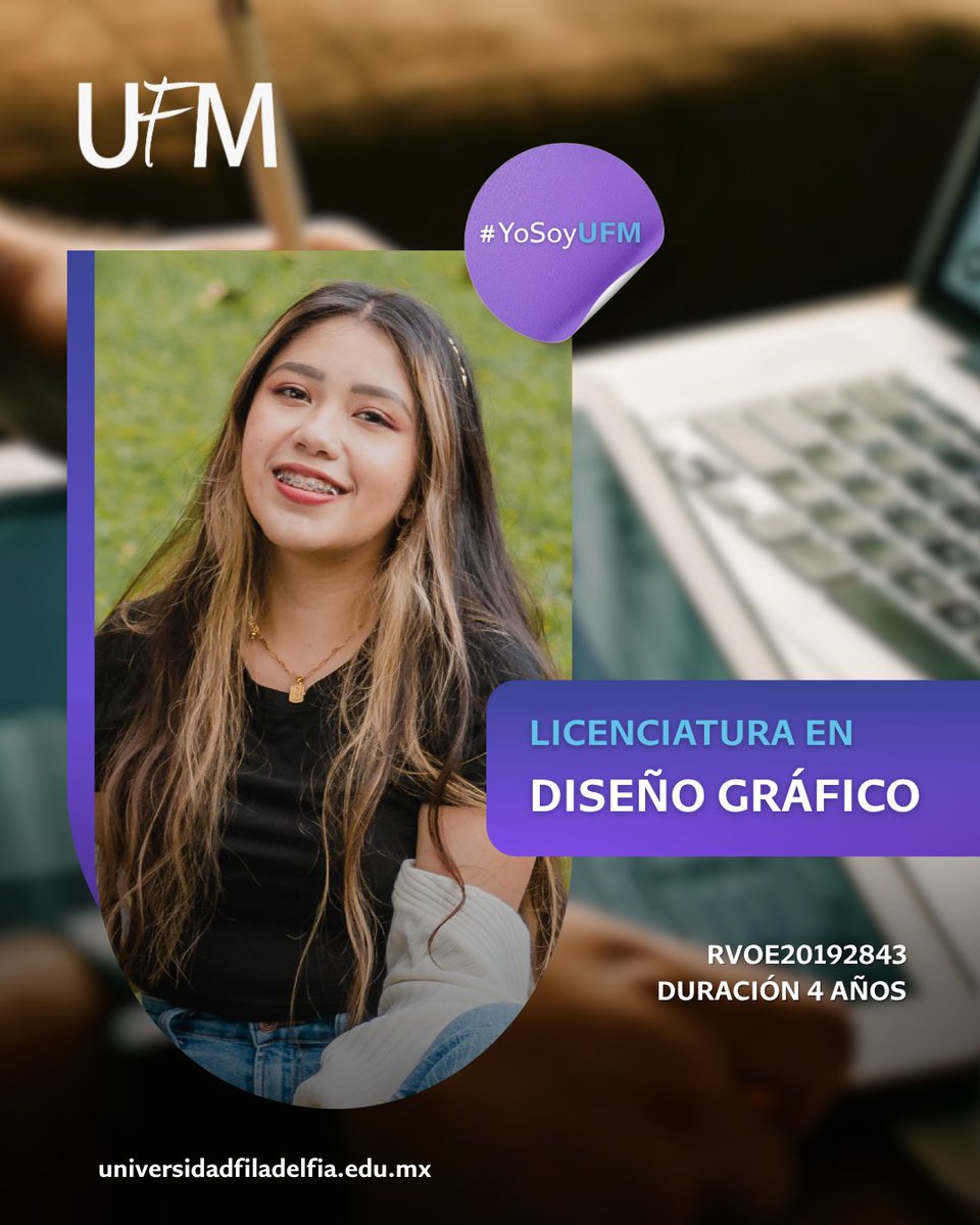 🎨Convierte tus ideas en imágenes que impactan.
Aprende a comunicar visualmente con creatividad, técnica y estilo.
¡Diseña el futuro que imaginas! 🖌️💡 

f.mtr.cool/evmzwpzwzb

#UFM #Licenciatura #DiseñoGráfico #Creatividad #LicenciaturaCreativa #TalentoVisual