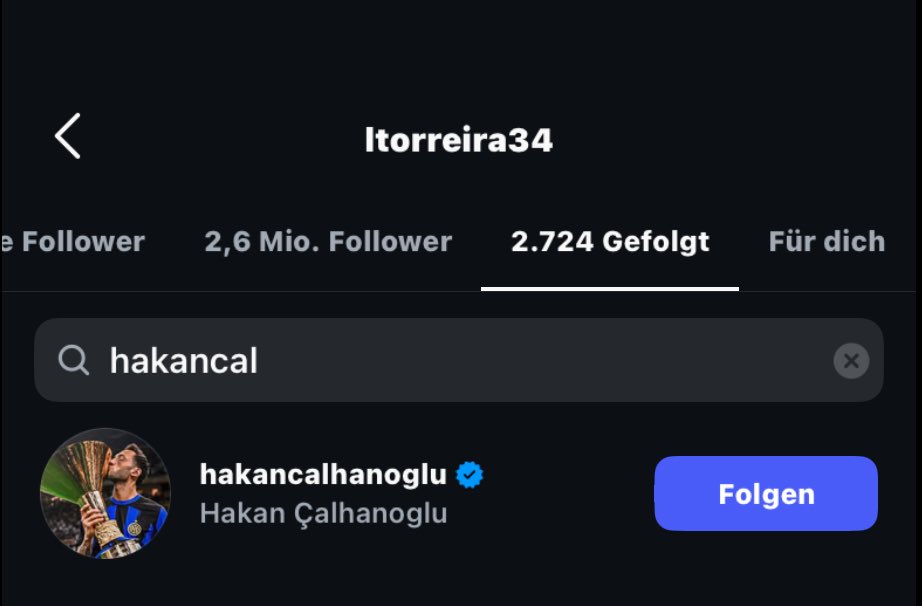 🔥Lucas Torreira, Hakan Çalhanoğlu'nu takip etmeye başladı.