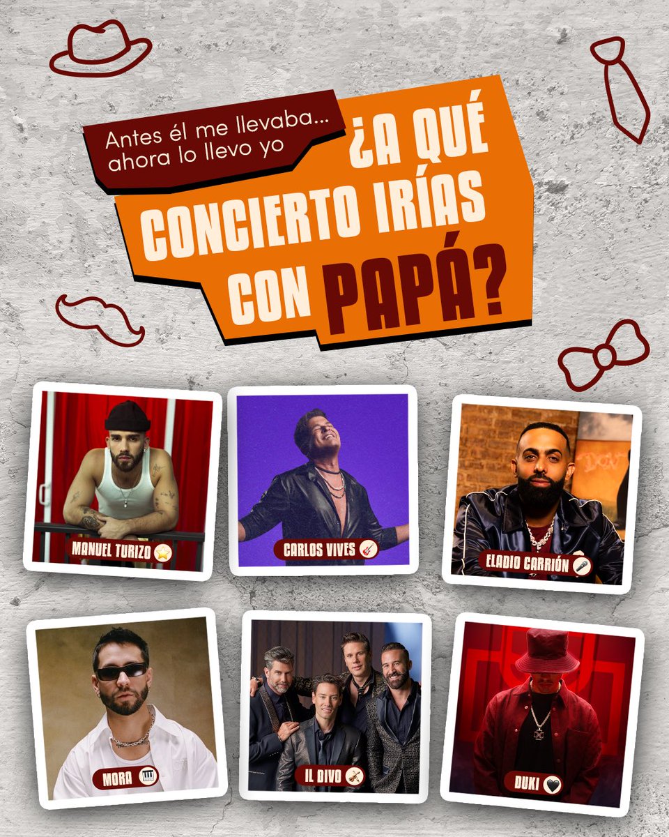 Papá ha estado en todas… Ahora te toca a ti regalarle algo único 🎶 Conciertos que se viven, se sienten, se recuerdan. ¡Feliz día, Papá!💙

#BizarroPeru #DiaDelPadre