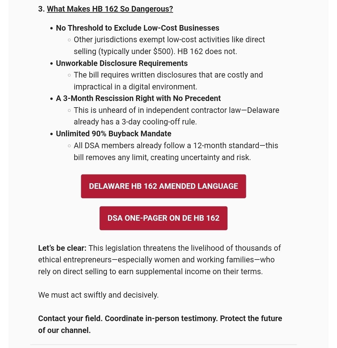The <a href="/DSAssn/">Direct Selling Association</a> panicking with Delaware HB 162 vote looming. Their panicked email sent to MLMs claim womens livelihoods are threatened &amp; their ability to "earn supplemental income."  Trouble is, according to the DSA, making $25/week before expenses is considered supplemental.  Ouch.