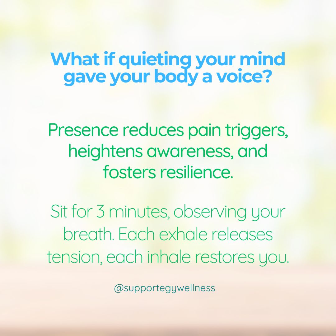 🌿 Your body is always speaking. Are you quiet enough to hear it?

#chronicillness #autoimmunedisease #chronicpain #mindbodyhealing #chronicillnesswarrior  #wellnessjourney #supportegywellness #holistichealth  #healing #selflove  #lupus #multiplesclerosis #arthritis