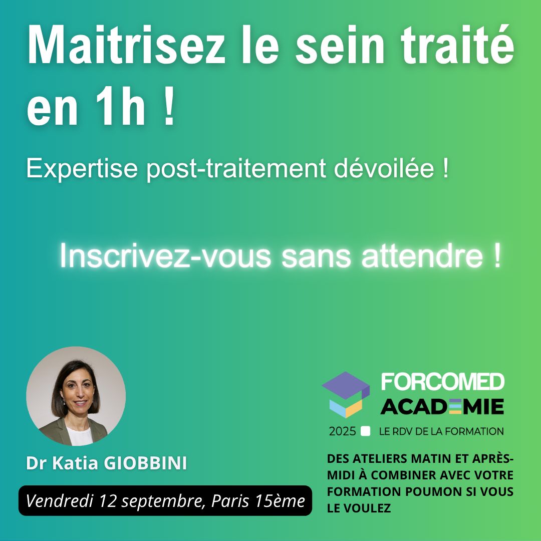 👩‍⚕️ Maîtrisez le sein traité en 1h avec le Dr. Giobbini le 12 sept. 2025, Paris 15ème. Inscrivez-vous sans attendre ! bit.ly/Forcomed-Acade…