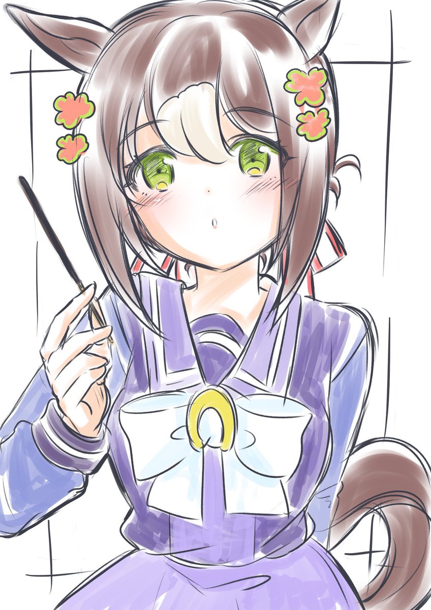 ファインモーション(ウマ娘) 「おはようございます!」|なまちょこ／ウマ娘5th土曜日のイラスト