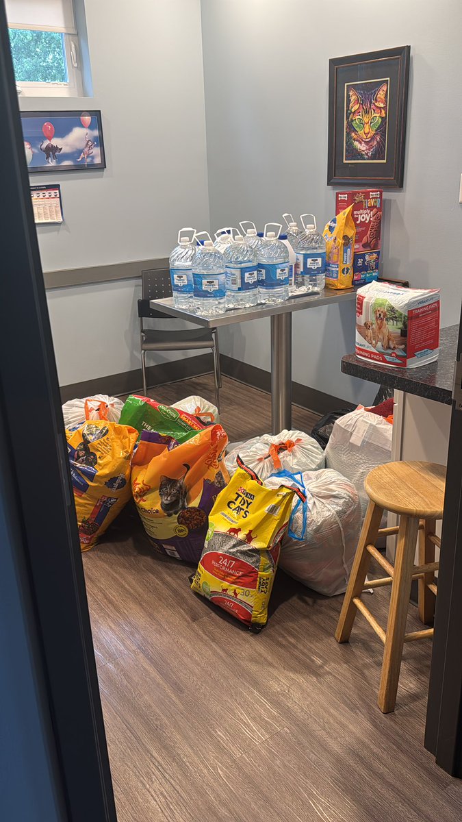 This and a tote of water is what we have collected since this afternoon. People love animals