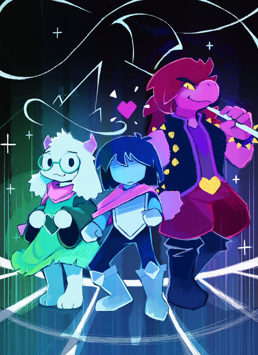 Unless I decide to add anything else to it in the future I'm calling this drawing done

I started playing Deltarune recently and im only halfway through Act 3 (so no spoilers please) but I'm loving it so far