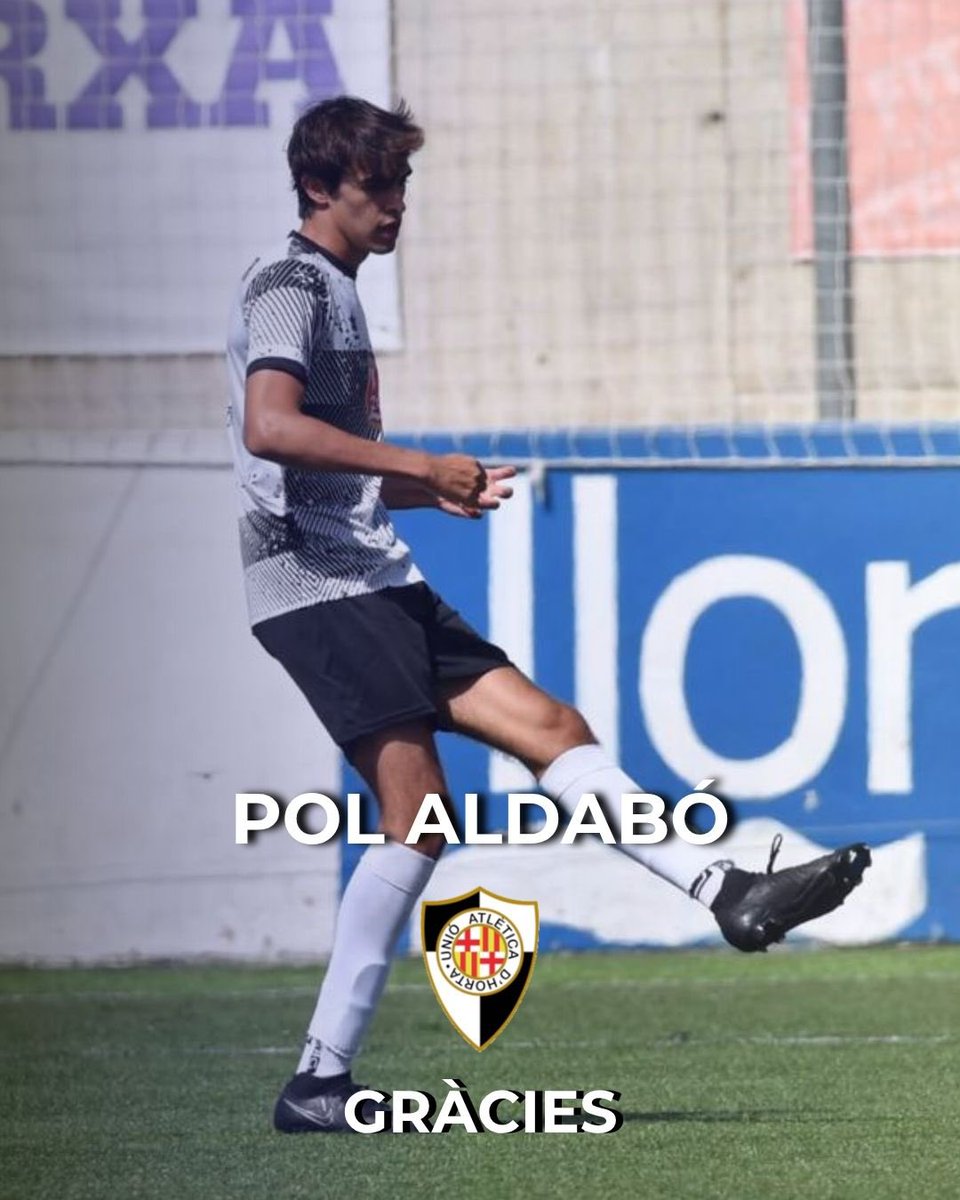 uahorta's tweet photo. Pol Aldabó no continuarà la temporada següent amb l’equip blanc-i-negre

La @uahorta agraeix el seu compromís i professionalitat durant aquest temps👏🏼

Sort i gràcies, Pol!🤝🏼 https://t.co/4cjBJfigbO