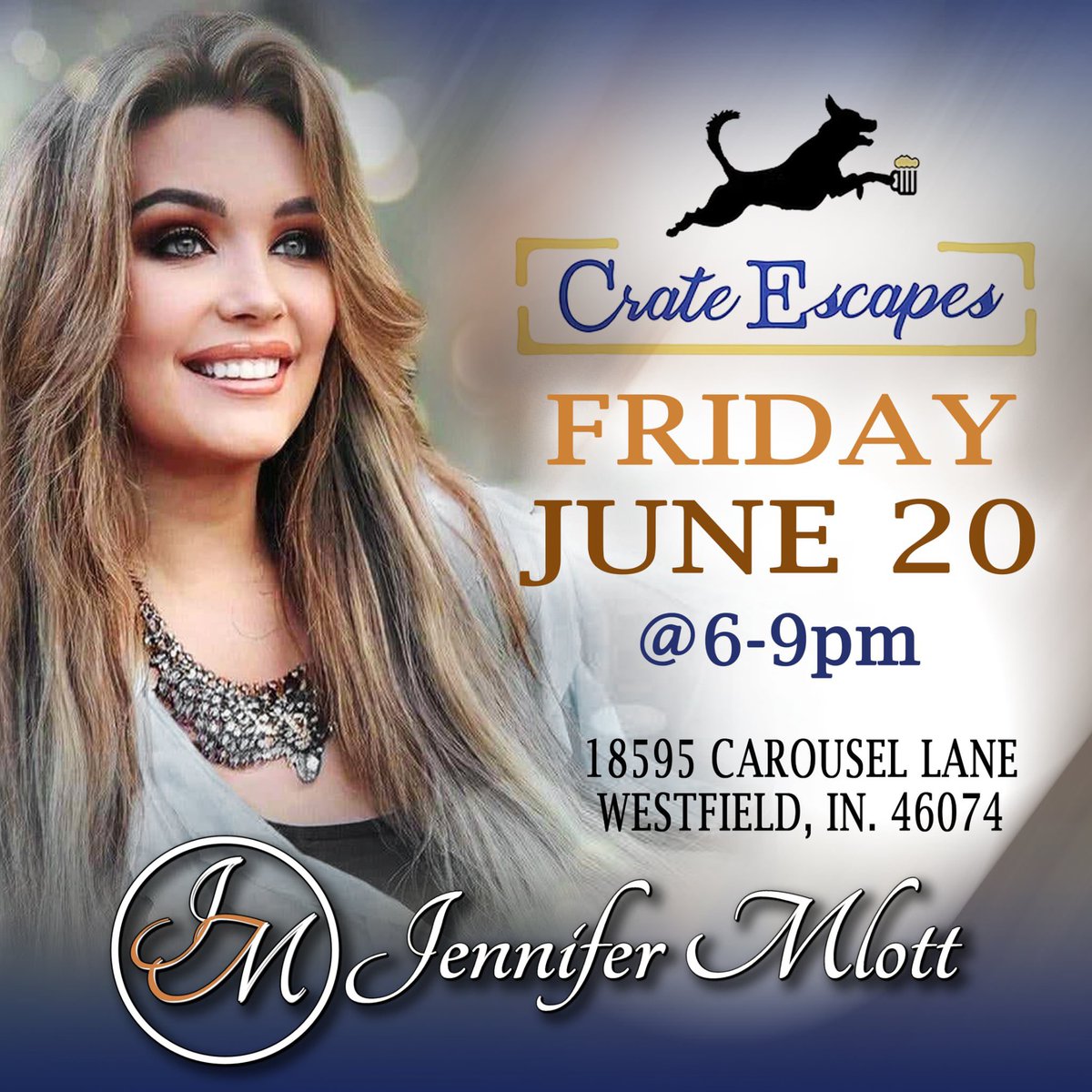 JenniferMlott's tweet image. Three Epic Shows this week! I’ll be playing in Plainfield and Westifeld! Here’s where you can catch a show!
☀️ Thursday- The Prewitt Plainfield- 6PM
☀️ Friday- Crate Escapes Westfield- 6-9PM
☀️Sunday- Urban Vines Winery & Brewery Westfield 3-6PM!
#jennifermlottmusic